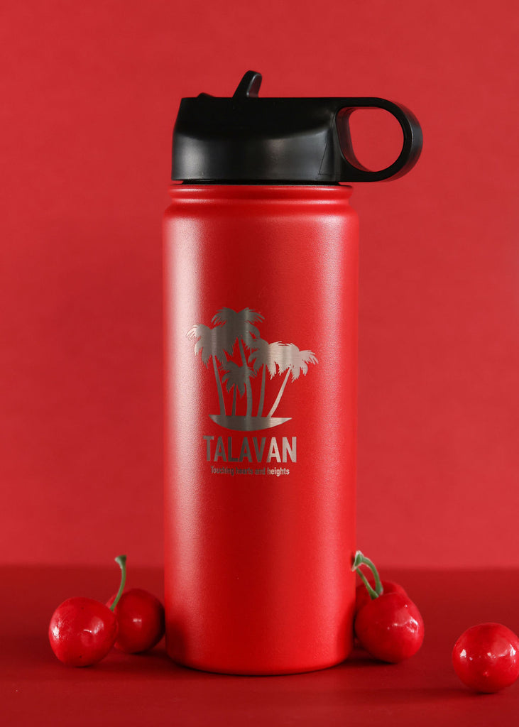 Fruit- Chelsea Loren TalavanLLC Thermos Water Bottle Product Photography - Red 18oz