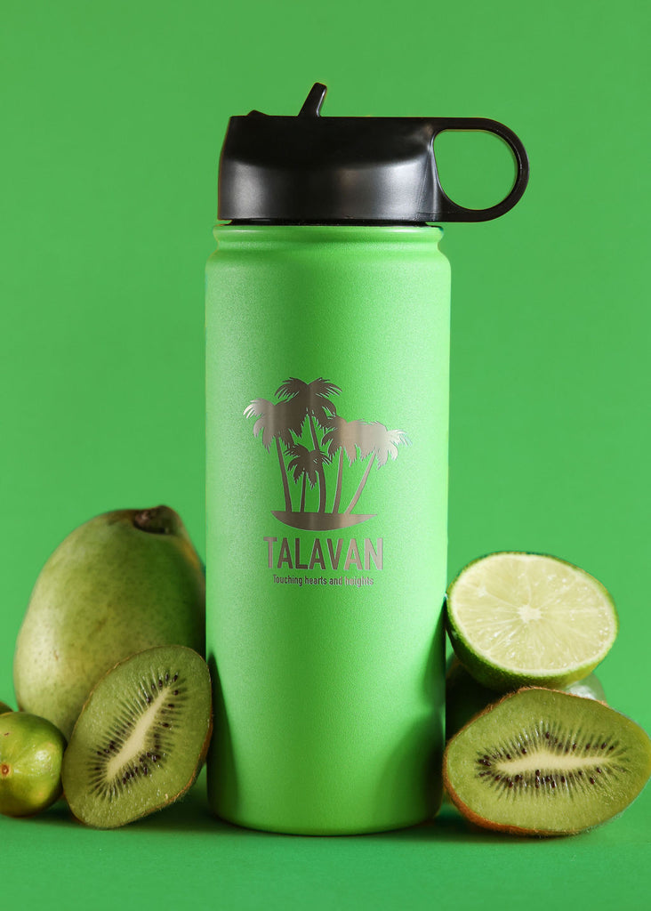 Fruit- Chelsea Loren TalavanLLC Thermos Water Bottle Product Photography - Green 18oz