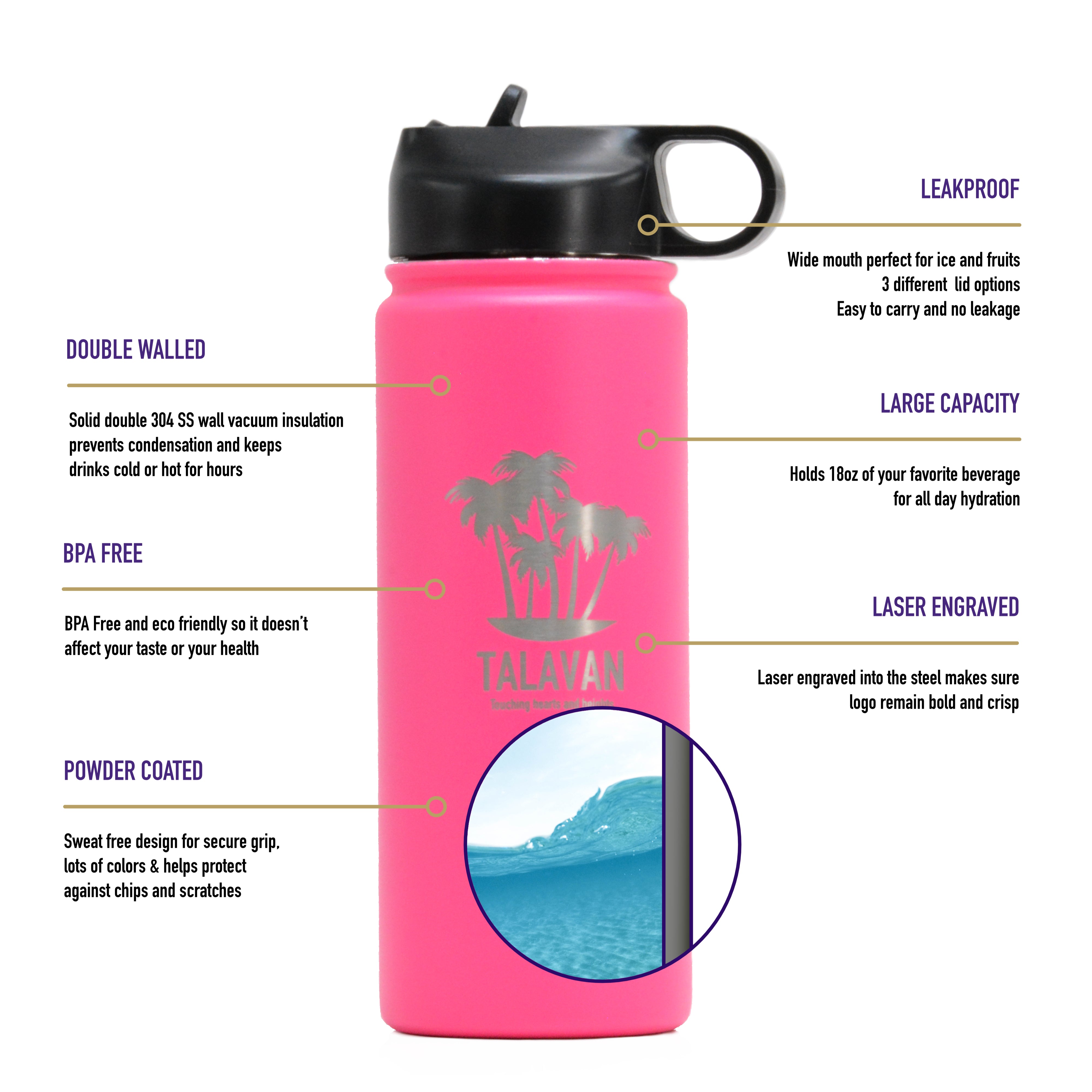 Laser Engraved Thermoflask Kids Water Bottle