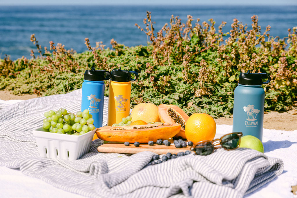 Cliffside Picnic-Chelsea Loren TalavanLLC Thermos Water Bottle Product Photography